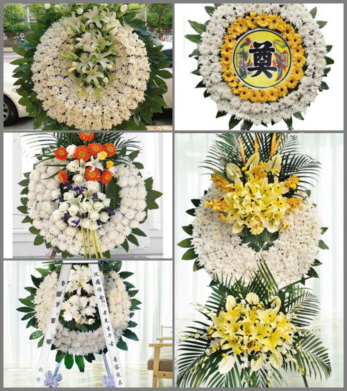 山东莱芜莱城区杨庄镇大埠头村花圈速递
